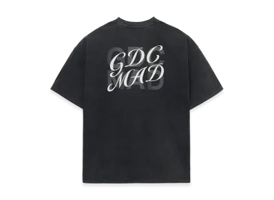 GDC x MADNESS Superimpose Graphic Washed T-Shirt "Charcoal"