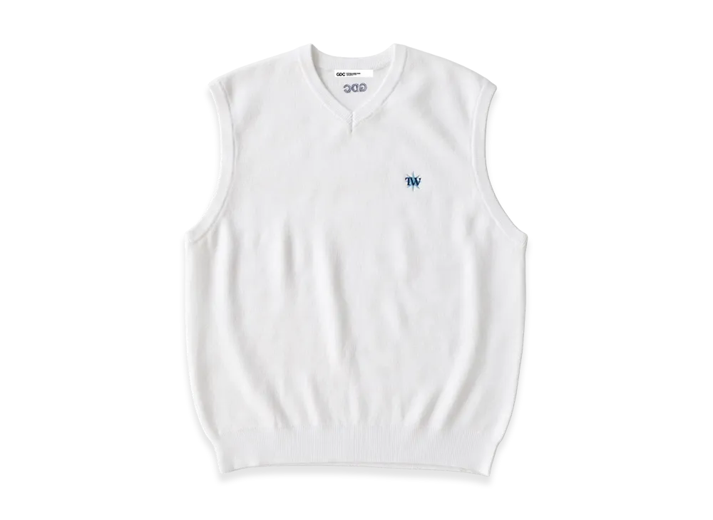 GDC x TW Cotton Knit Vest "White"