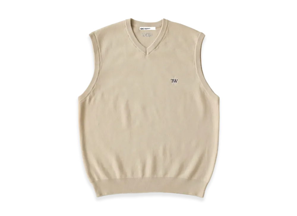 GDC x TW Cotton Knit Vest "Beige"