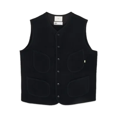 GDC x OVY Milled Wool Vest "Black"