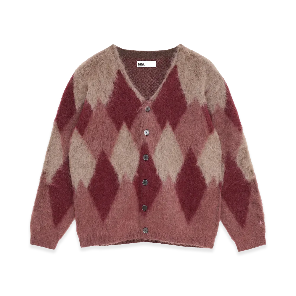 GDC Argyle Mohair Cardigan "Beige"