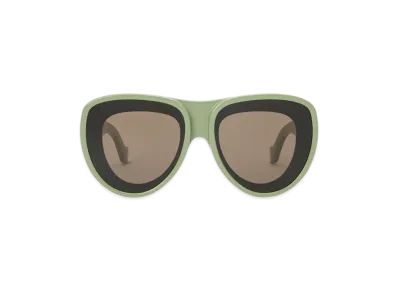 LOEWE Front Lens Aviator Sunglasses "Grey Green"