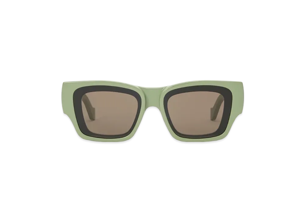 LOEWE Front Lens Square Sunglasses "Grey Green"