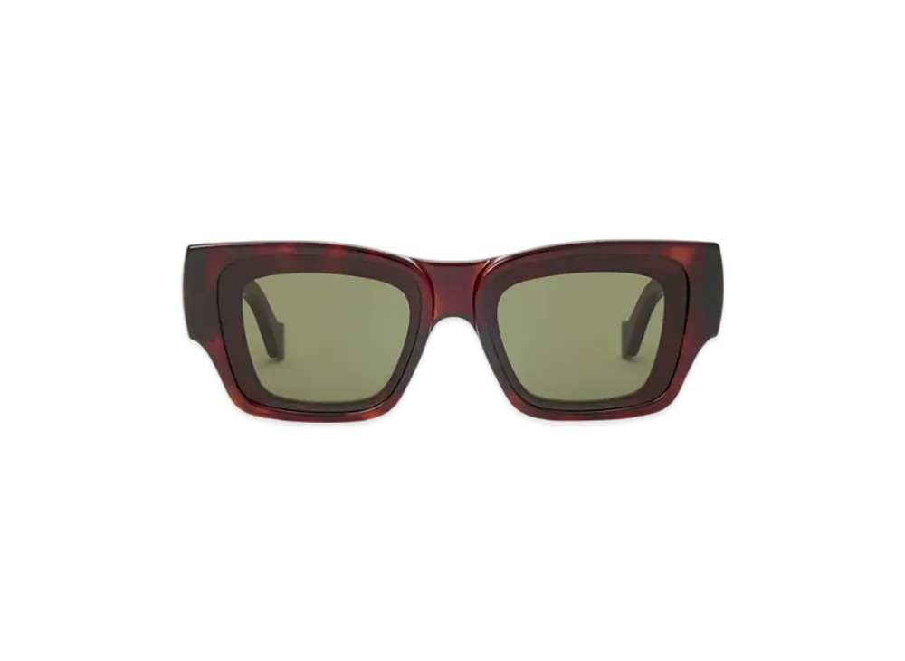 LOEWE Front Lens Square Sunglasses "Havana"