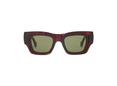 LOEWE Front Lens Square Sunglasses "Havana"