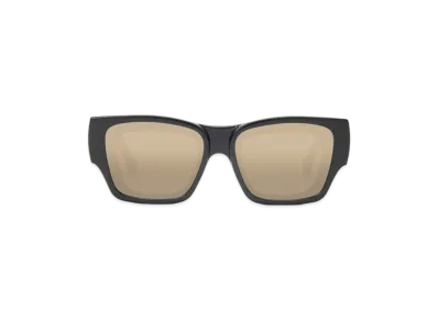 LOEWE Front Lens Square Sunglasses "Black/Silver"