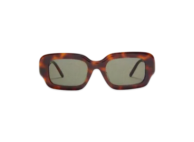 LOEWE Rectangular Slim Sunglasses "Havana"