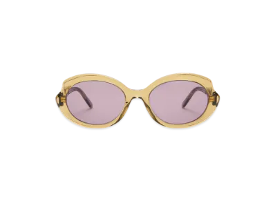 LOEWE Mini Oval Slim Sunglasses "Clear Olive"