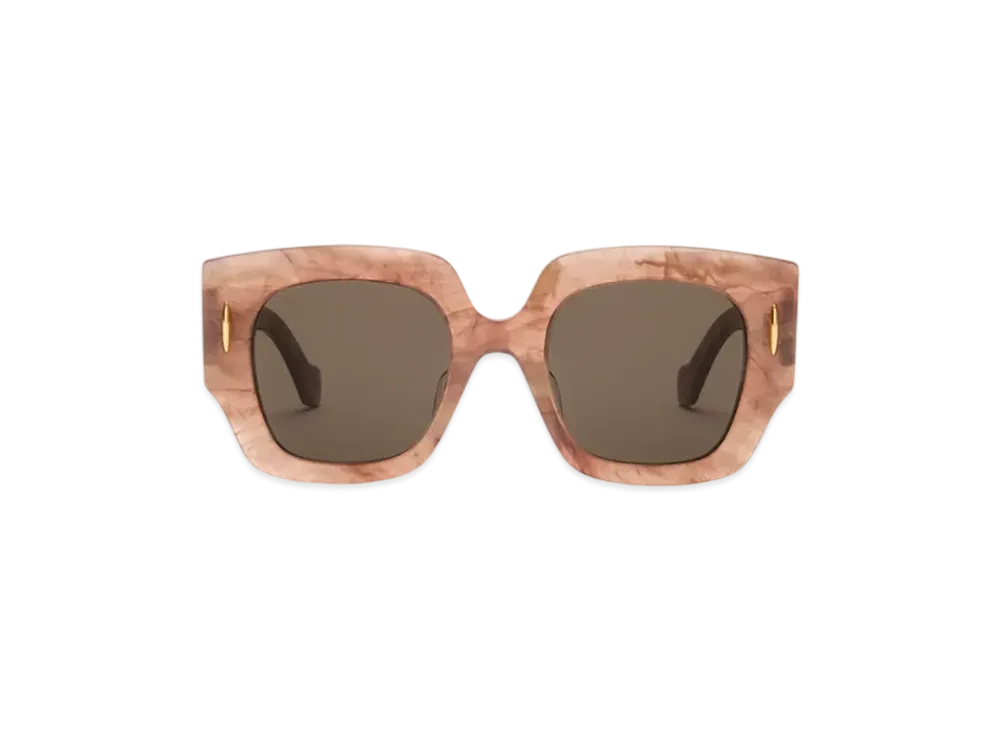 LOEWE Square Screen Sunglasses "Marble Dark Pink"