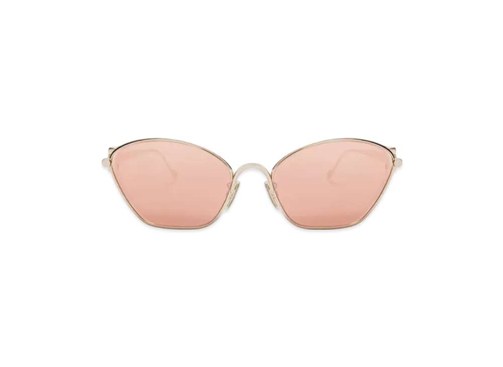 LOEWE Anagram Hexagonal Sunglasses "Rose Gold"