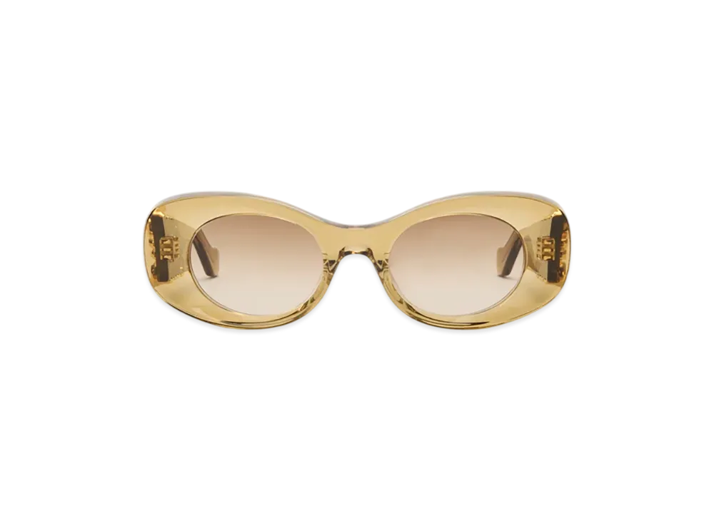 LOEWE Oval Maxi Anagram Sunglasses "Clear Olive"