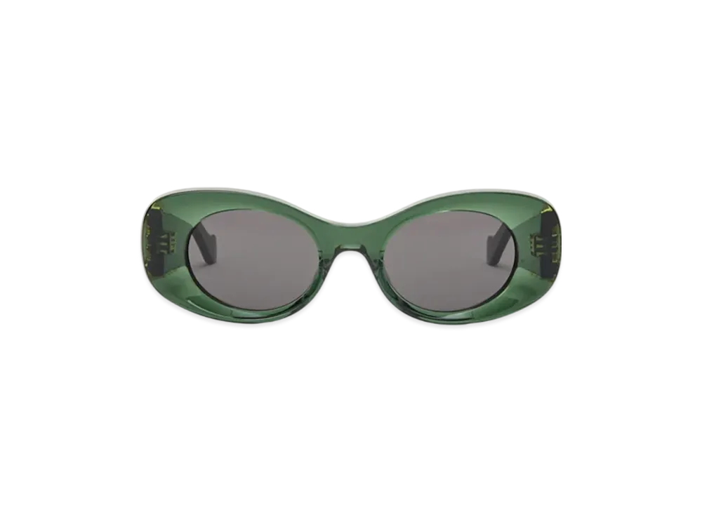 LOEWE Oval Maxi Anagram Sunglasses "Dark Green"