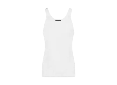 DOLCE&GABBANA Fine-Rib Washed Cotton Singlet "White"