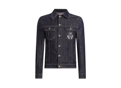 DOLCE&GABBANA Cotton Denim Jacket With Patch "Blue"