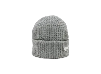 GANNI Structured Rib Beanie "Paloma Melange"