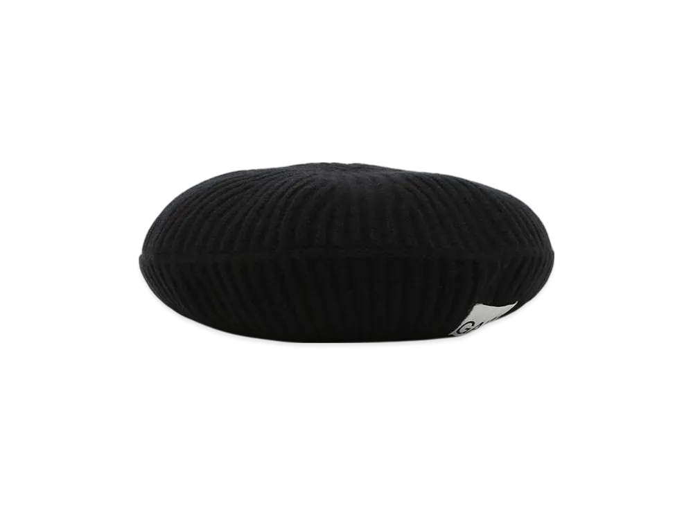 GANNI Structured Rib Beret "Black"