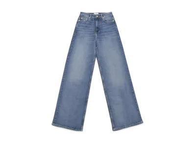 GANNI Stretch Denim Andi "Mid Blue Vintage"