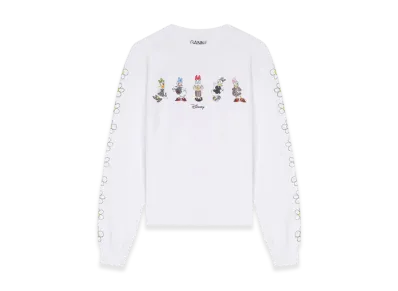 GANNI x Disney Daisy Duck White Long Sleeves T-Shirt "Bright White"
