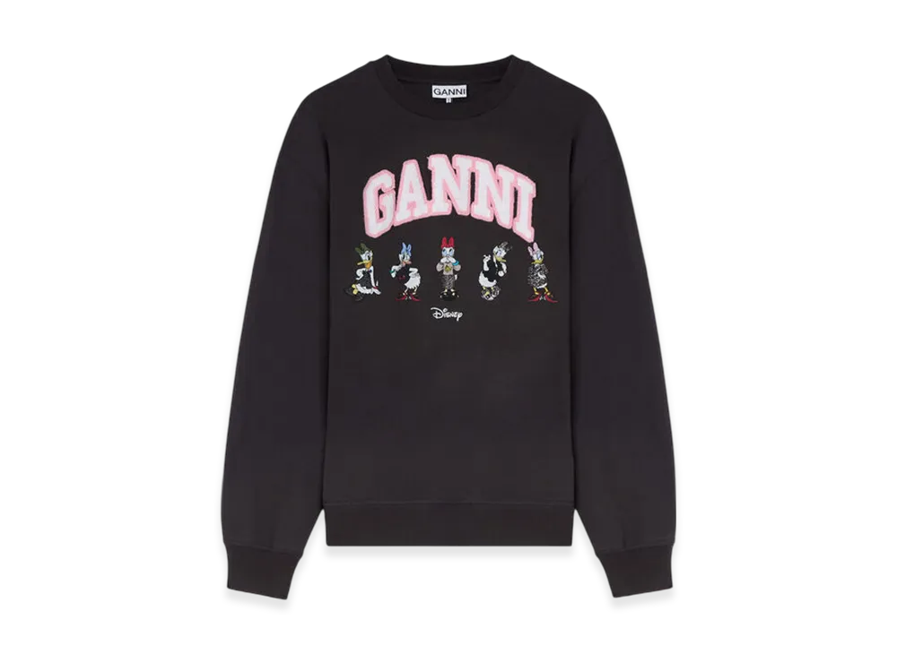 GANNI x Disney Daisy Duck Black SweatShirt "Phantom"