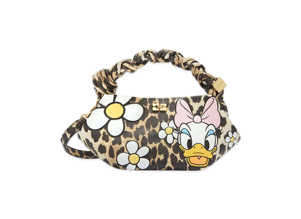 GANNI x Disney Daisy Duck Leopard Mini Bou Bag "Almond Milk"