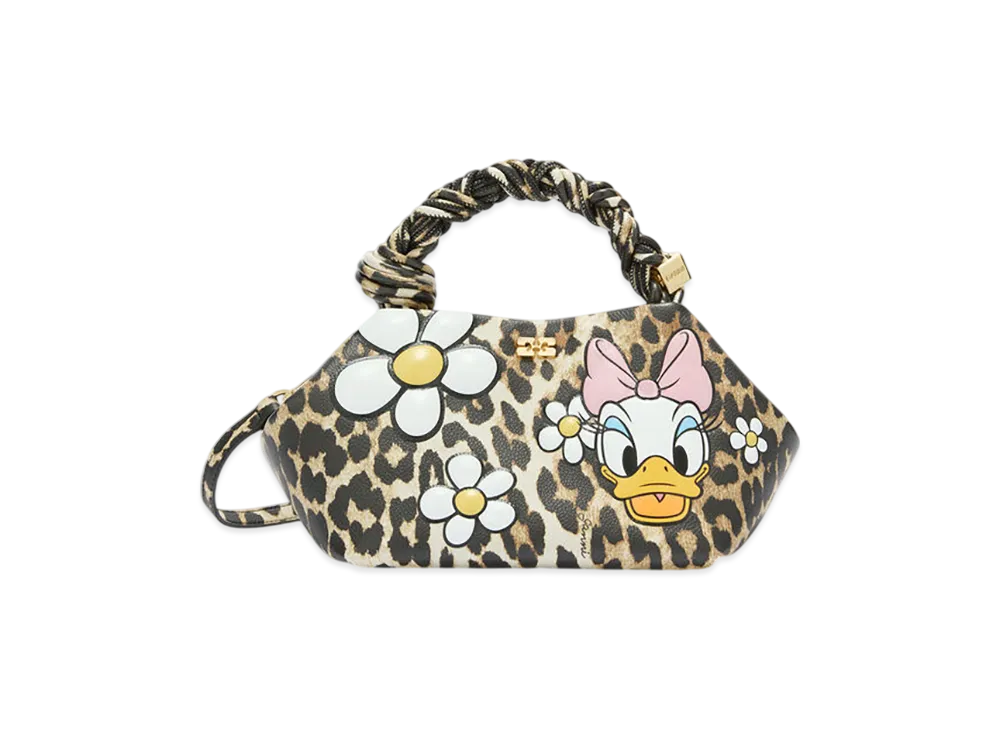 GANNI x Disney Daisy Duck Leopard Small Bou Bag "Almond Milk"