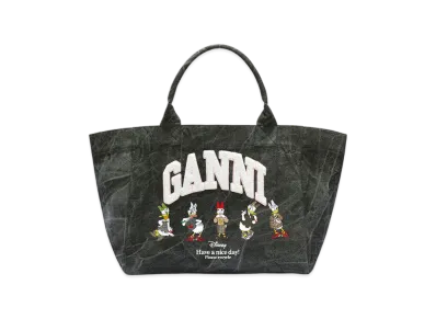 GANNI x Disney Daisy Duck Bleached XXL Tote "Black Oyster"