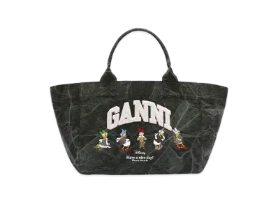 GANNI x Disney Daisy Duck Bleached Medium Tote "Black Oyster"