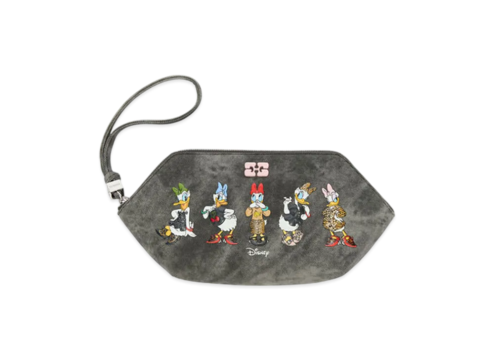 GANNI x Disney Daisy Duck Bleached Make-Up Pouch "Black Oyster"