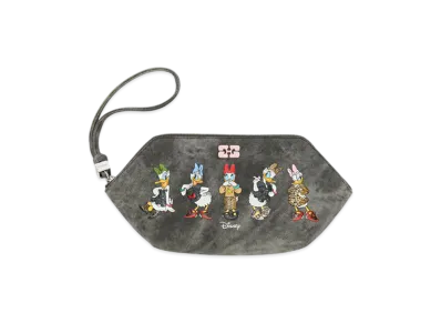 GANNI x Disney Daisy Duck Bleached Make-Up Pouch "Black Oyster"
