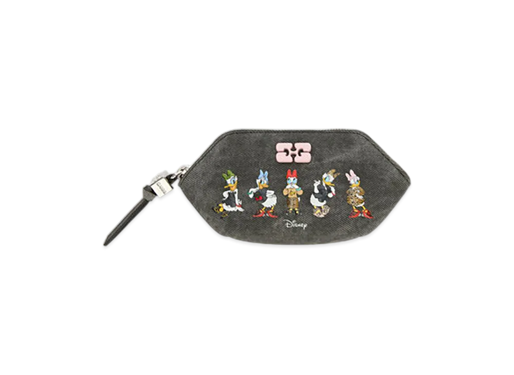 GANNI x Disney Daisy Duck Bleached Bou Coin Purse "Black Oyster"