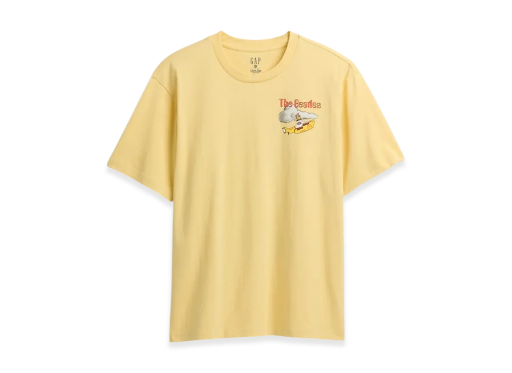 GAP The Beatles Relaxed Graphic T-Shirt "Pale Banana"