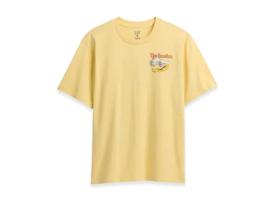 GAP The Beatles Relaxed Graphic T-Shirt "Pale Banana"