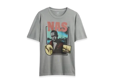 GAP Nas Relaxed Graphic T-Shirt "Pilot Grey"