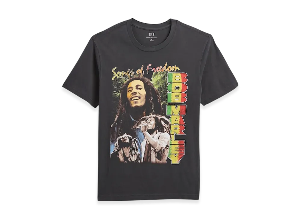 GAP Bob Marley Relaxed Graphic T-Shirt "True Black"