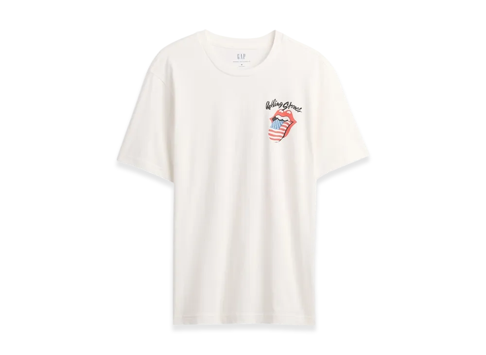 GAP The Rolling Stones Relaxed Graphic T-Shirt "New Off White"