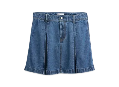 Gap x Sandy Lien Pleated Denim Miniskirt "School Rinse"