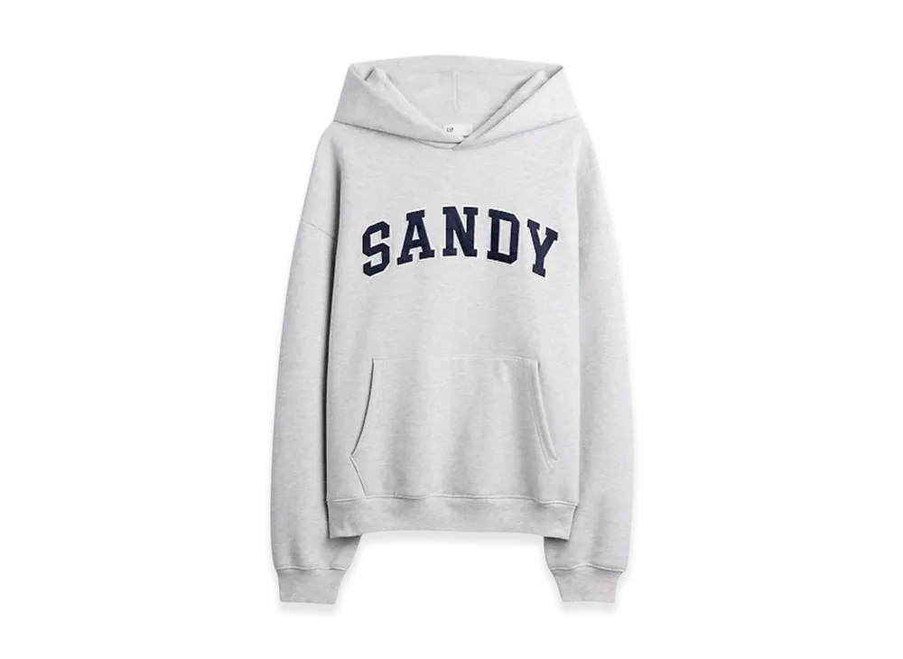 Gap x Sandy Liang Extra Heavyweight Logo Oversized Hoodie "Grey"