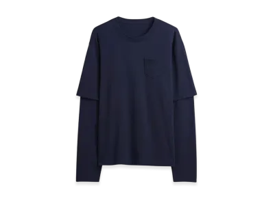 Gap x Sandy Liang Heavyweight Organic Cotton Layered T-Shirt "Navy Uniform"