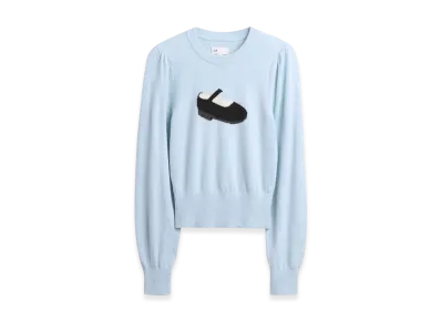 Gap x Sandy Liang Women's CashSoft Crop Sweater "Harbour Blue"