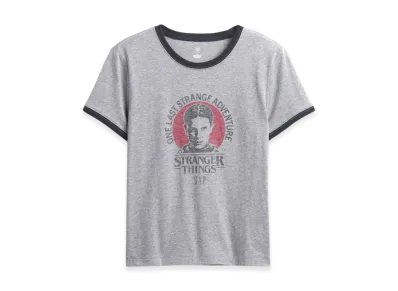 Gap x Stranger Things Organic Cotton VintageSoft Cropped T-shirt "Heather Grey"