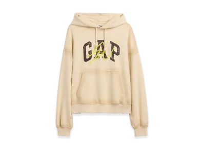 Gap x Sean Wotherspoon Heavyweight French Terry Oversized Cropped GAP Logo Hoodie "Light Cream"