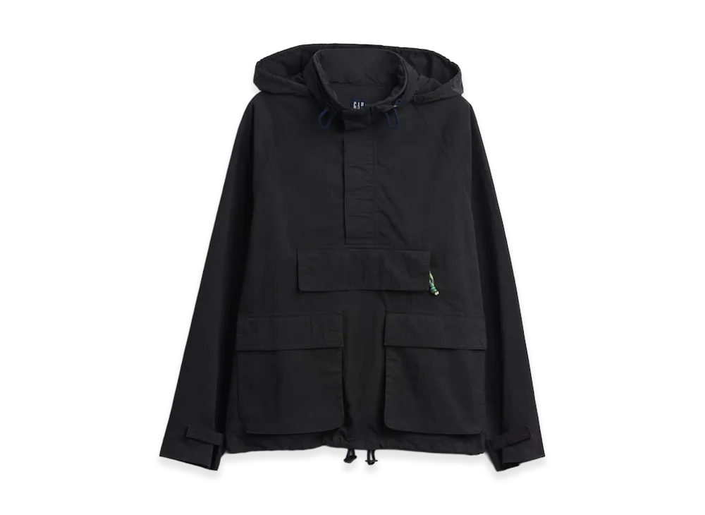 Gap x Sean Wotherspoon Oversized Anorak Hoodie "True Black"