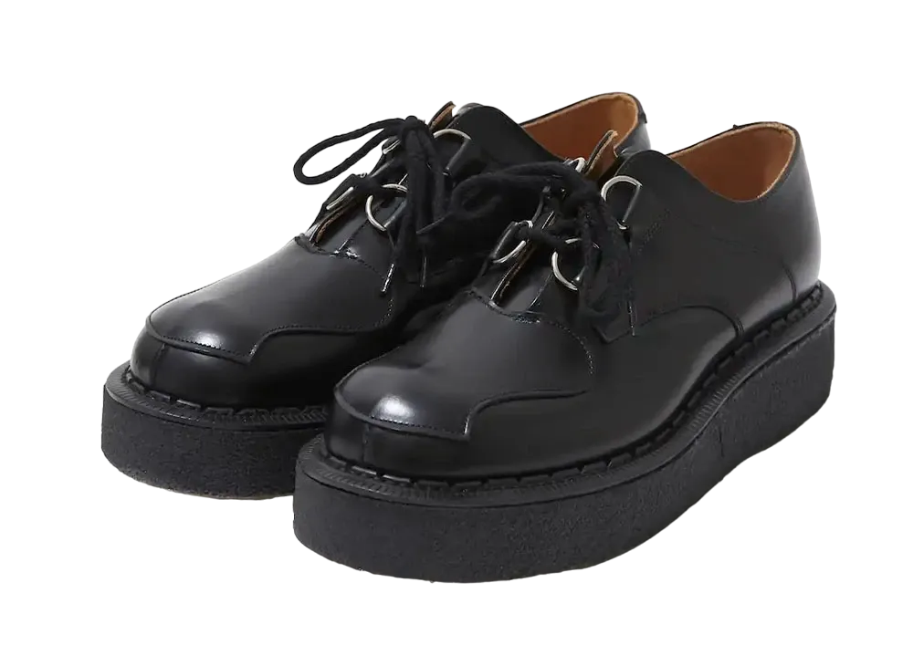 GEORGE COX x COMME des GARÇONS HOMME PLUS x John Moore Ghillie Shoes Rubber Sole "Black" Cow Leather