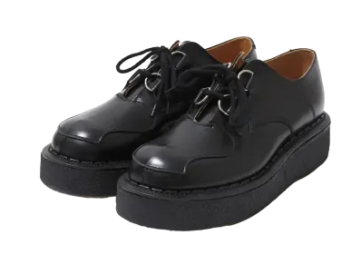 GEORGE COX x COMME des GARÇONS HOMME PLUS x John Moore Ghillie Shoes Rubber Sole "Black" Cow Leather