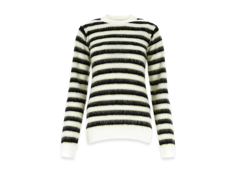 MARNI Women's Embroidered Wool Sweater "Stripped"