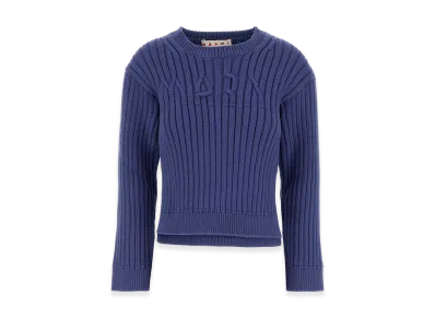MARNI Women's Cerulean Cotton Blend Sweater "Blue"