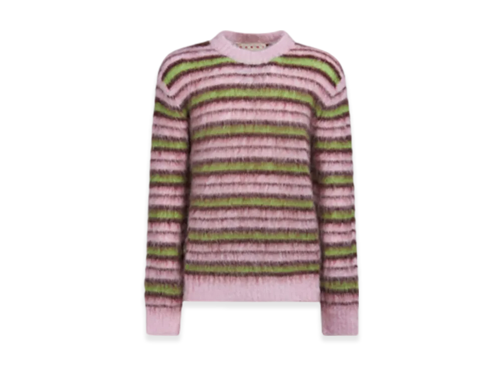 MARNI Striped Mohair Sweater "Quartz"