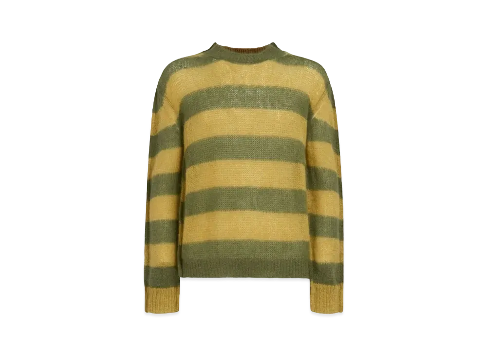 Marni Mohair and Wool Jumper with Mixed Stripes "Acid"