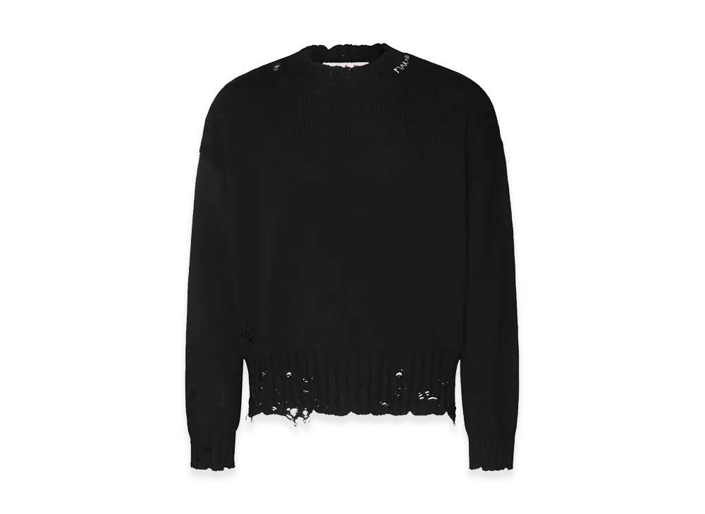 MARNI Destroyed Effect Sweater "Black"