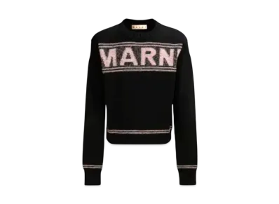 Marni Made Of Wool Jumper Maxi Marni Intarsia "Black"